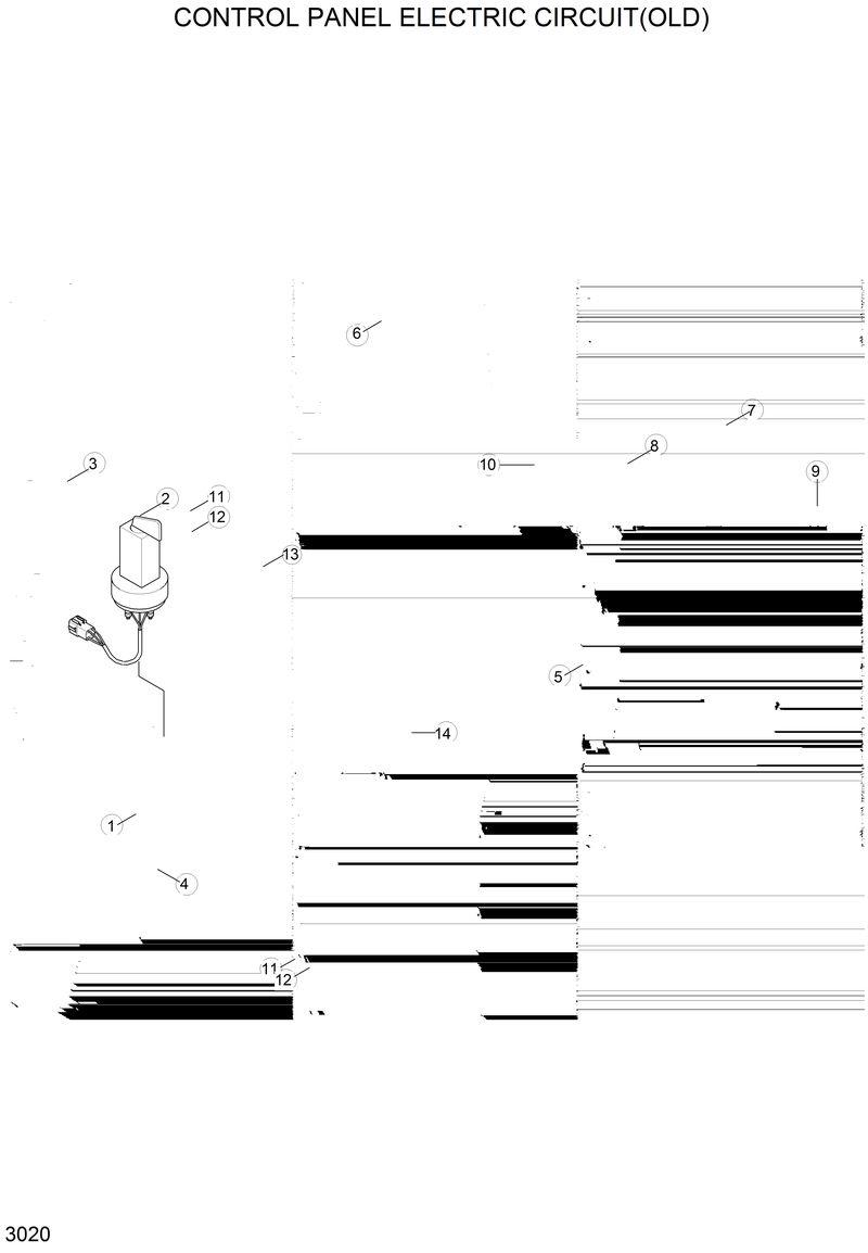 Схема запчастей Hyundai R280LC - CONTROL PANEL ELECTRIC CIRCUIT(OLD) 