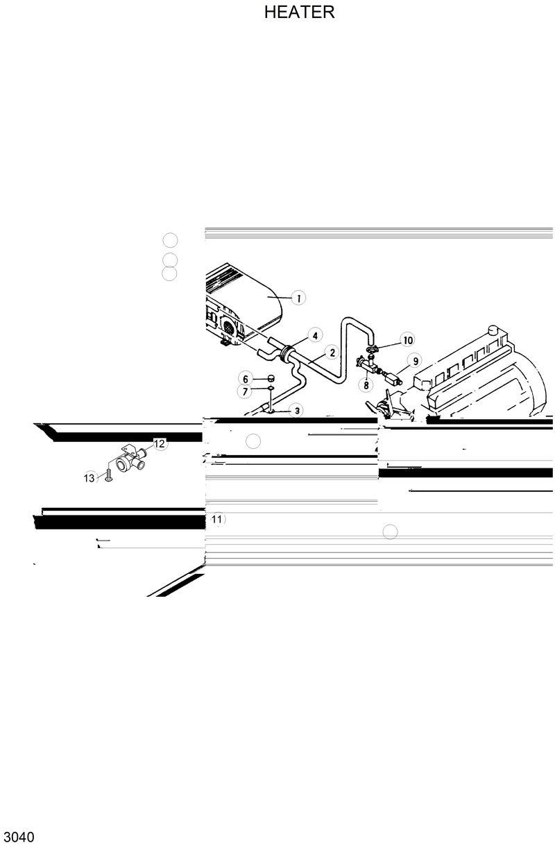 Схема запчастей Hyundai R280LC - HEATER 