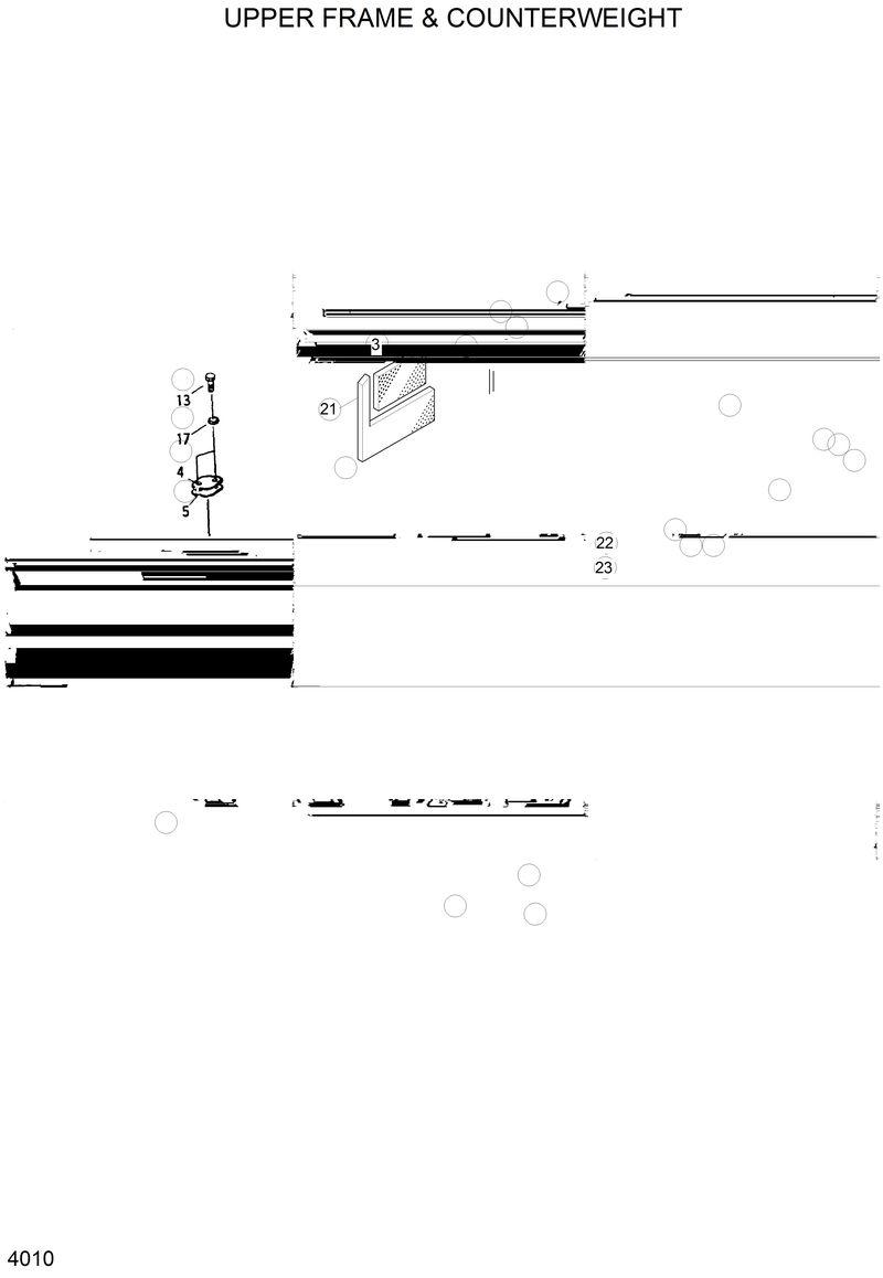 Схема запчастей Hyundai R280LC - UPPER FRAME &amp; COUNTERWEIGHT 