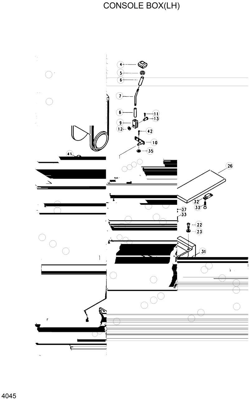 Схема запчастей Hyundai R280LC - CONSOLE BOX(LH) 