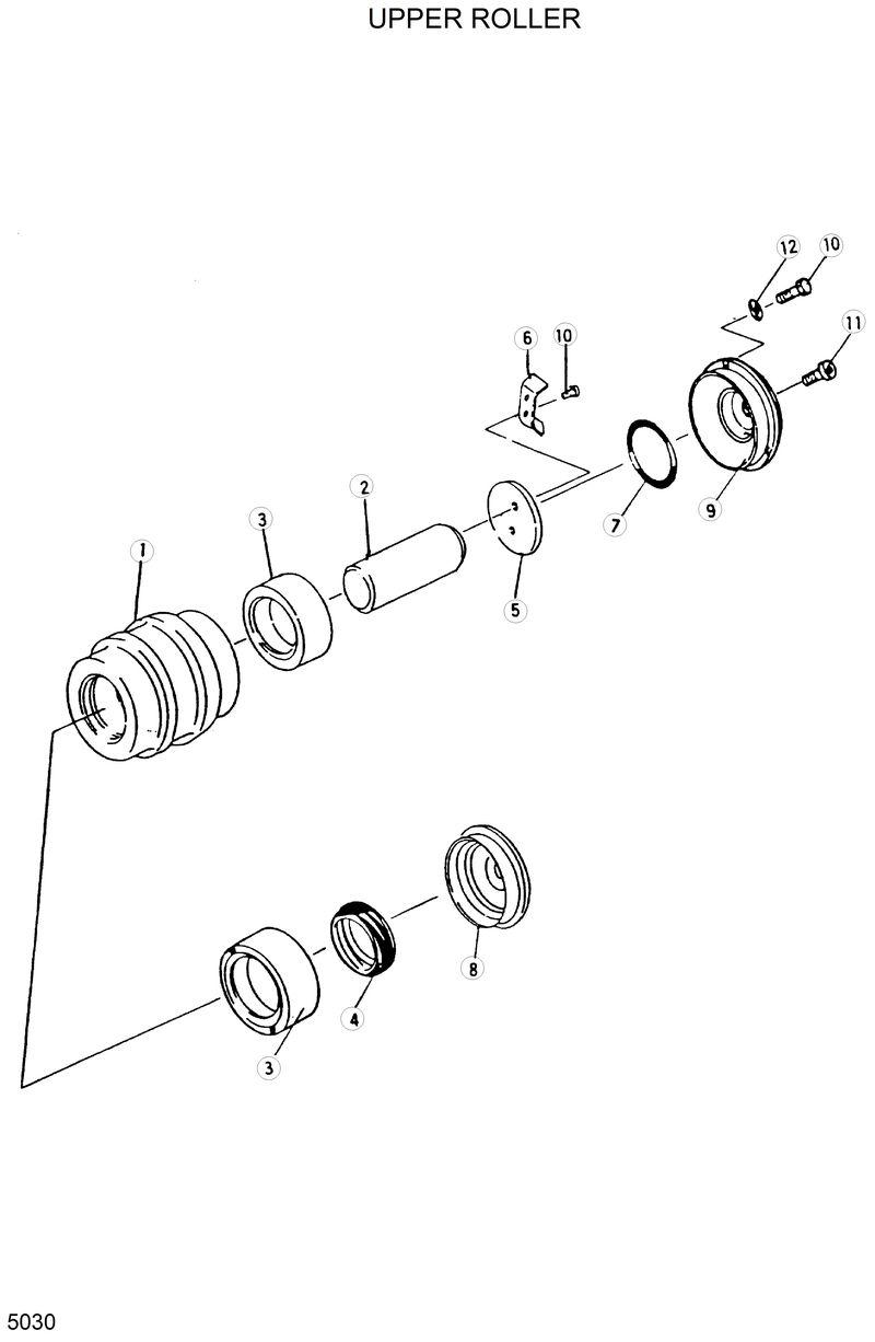 Схема запчастей Hyundai R280LC - UPPER ROLLER 