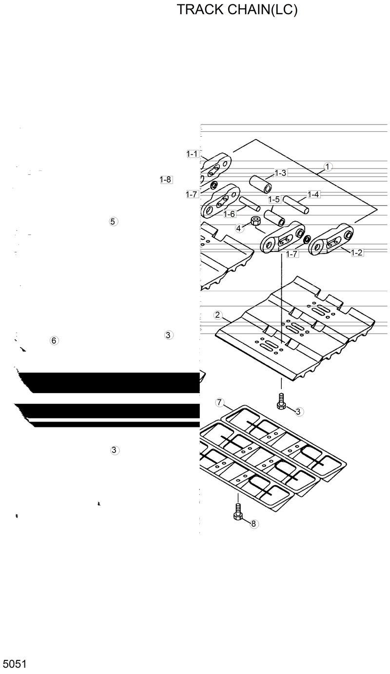 Схема запчастей Hyundai R280LC - TRACK CHAIN(LC) 