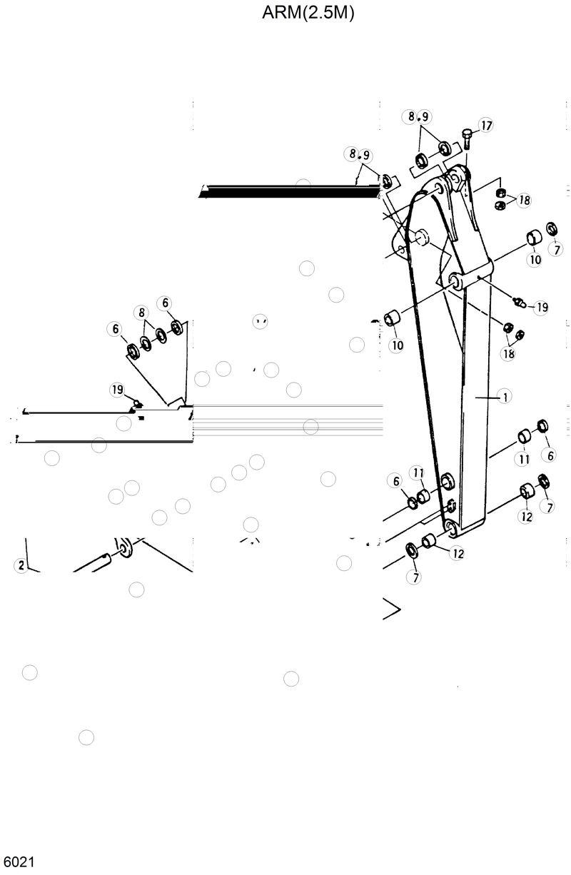 Схема запчастей Hyundai R280LC - ARM(2.5M) 