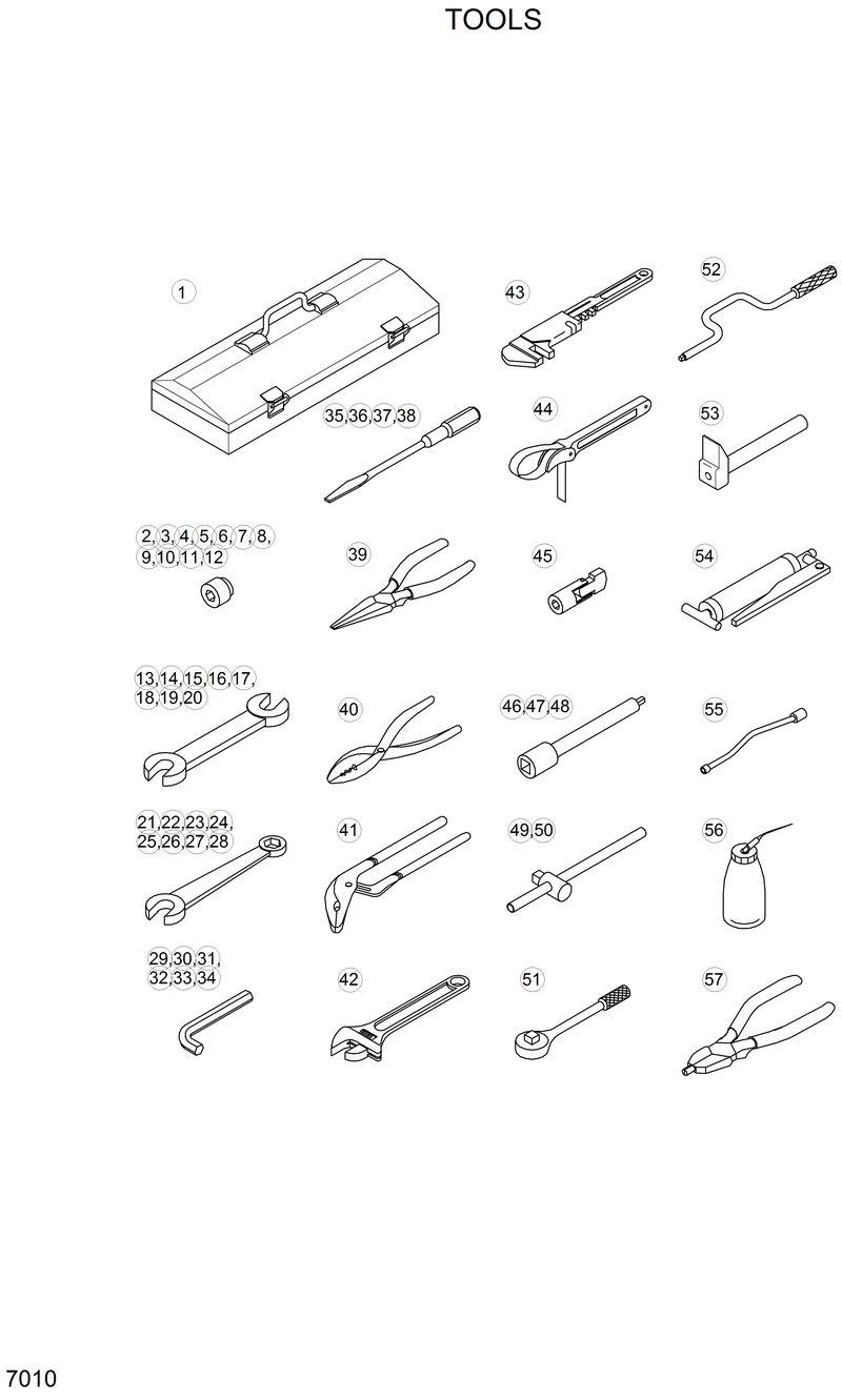 Схема запчастей Hyundai R280LC - TOOLS 