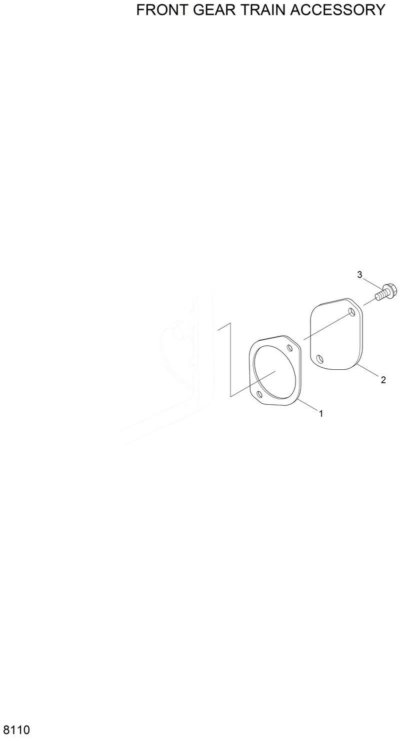 Схема запчастей Hyundai R280LC - FRONT GEAR TRAIN ACCESSORY 