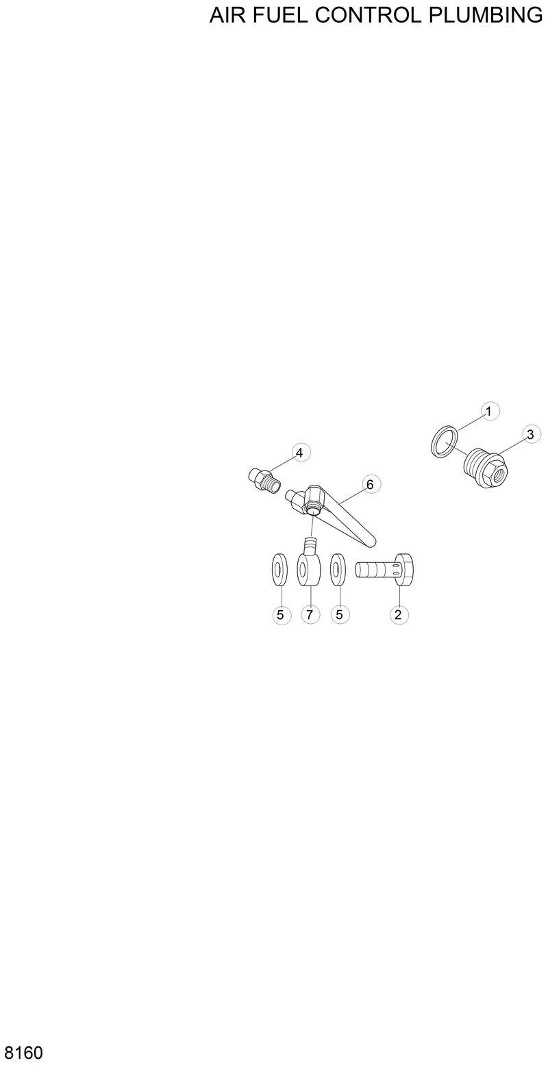 Схема запчастей Hyundai R280LC - AIR FUEL CONTROL PLUMBING 