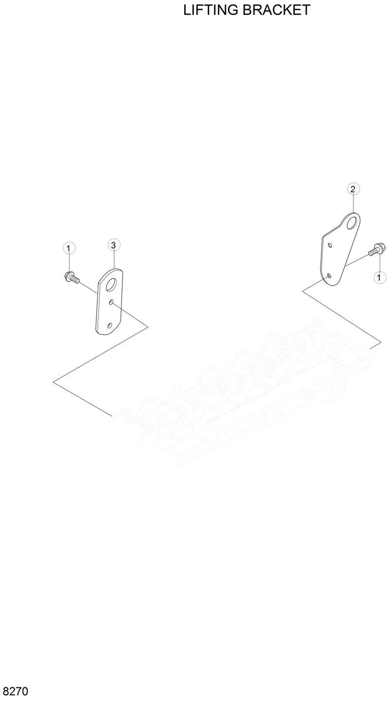 Схема запчастей Hyundai R280LC - LIFTING BRACKET 