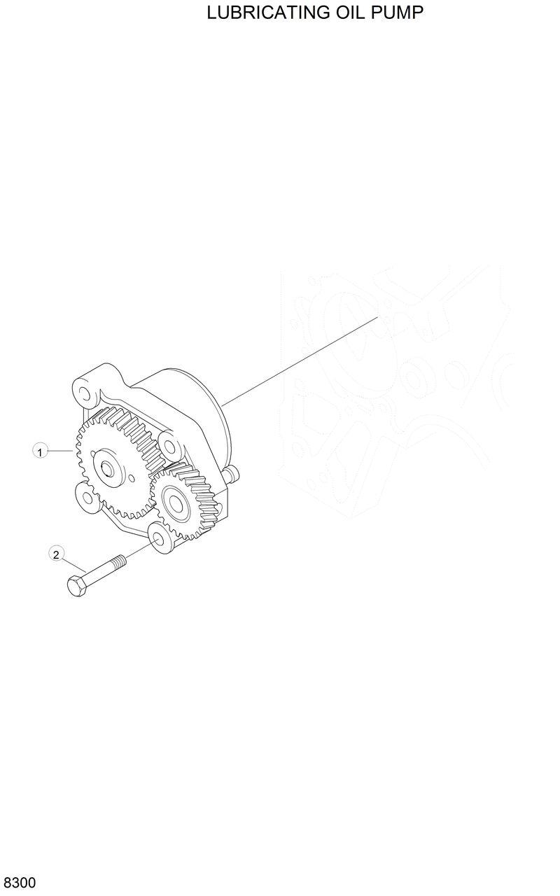 Схема запчастей Hyundai R280LC - LUBRICATING OIL PUMP 