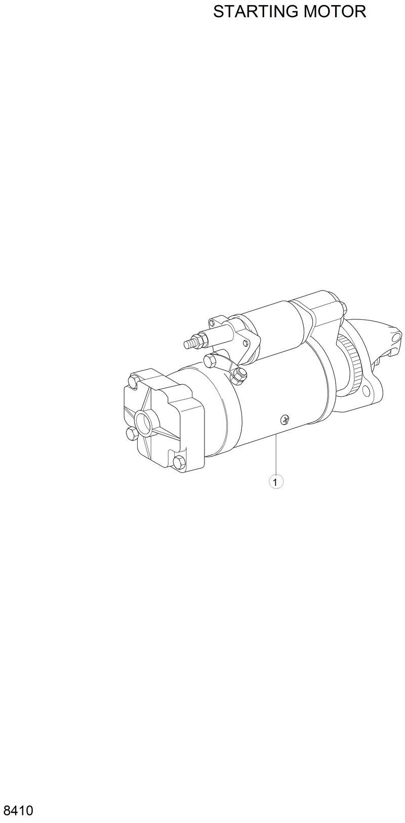 Схема запчастей Hyundai R280LC - STARTING MOTOR 