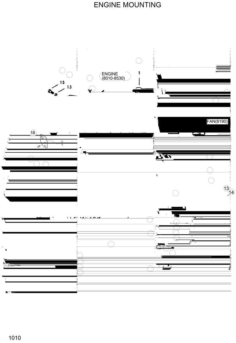 Схема запчастей Hyundai R290LC - ENGINE MOUNTING 