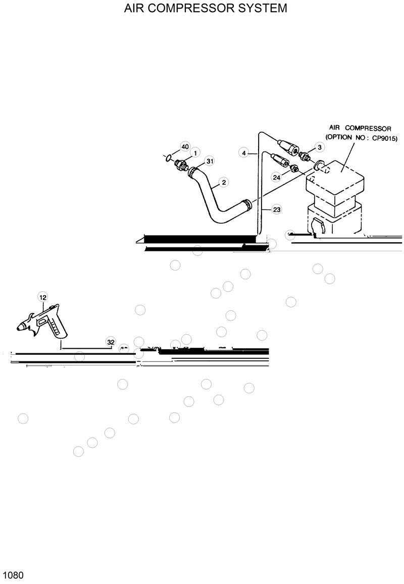 Схема запчастей Hyundai R290LC - AIR COMPRESSOR SYSTEM 