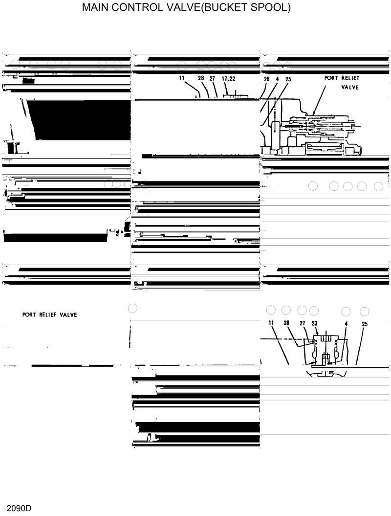 Схема запчастей Hyundai R290LC - MAIN CONTROL VALVE(BUCKET SPOOL) 