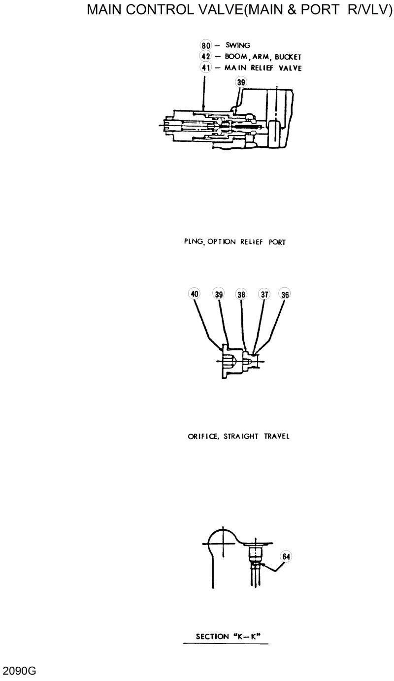 Схема запчастей Hyundai R290LC - MAIN CONTROL VALVE(MAIN &amp; PORT R/VLV) 