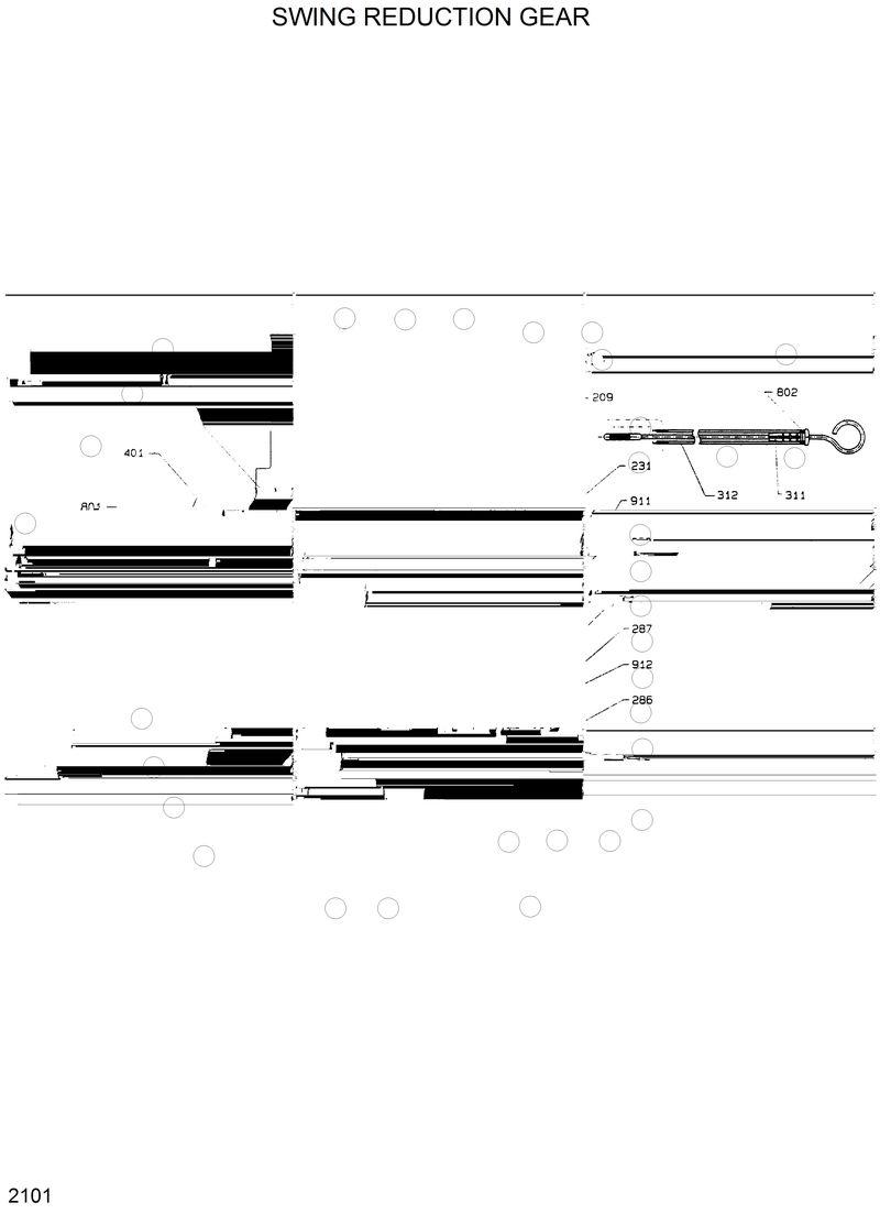 Схема запчастей Hyundai R290LC - SWING REDUCTION GEAR 