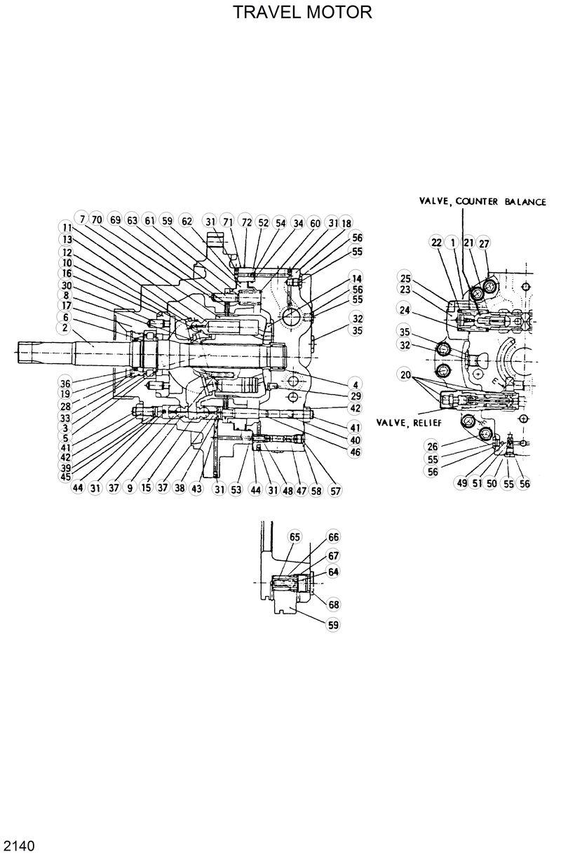 Схема запчастей Hyundai R290LC - TRAVEL MOTOR 