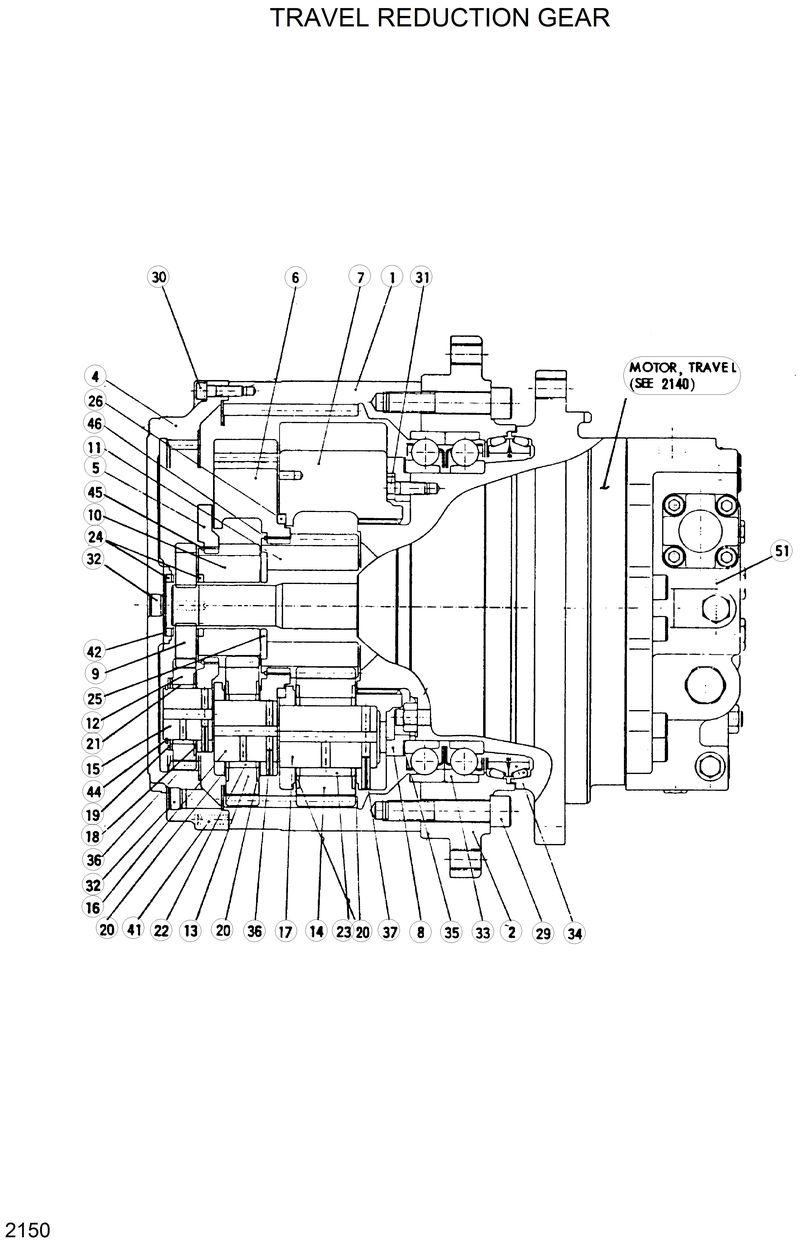 Схема запчастей Hyundai R290LC - TRAVEL REDUCTION GEAR 