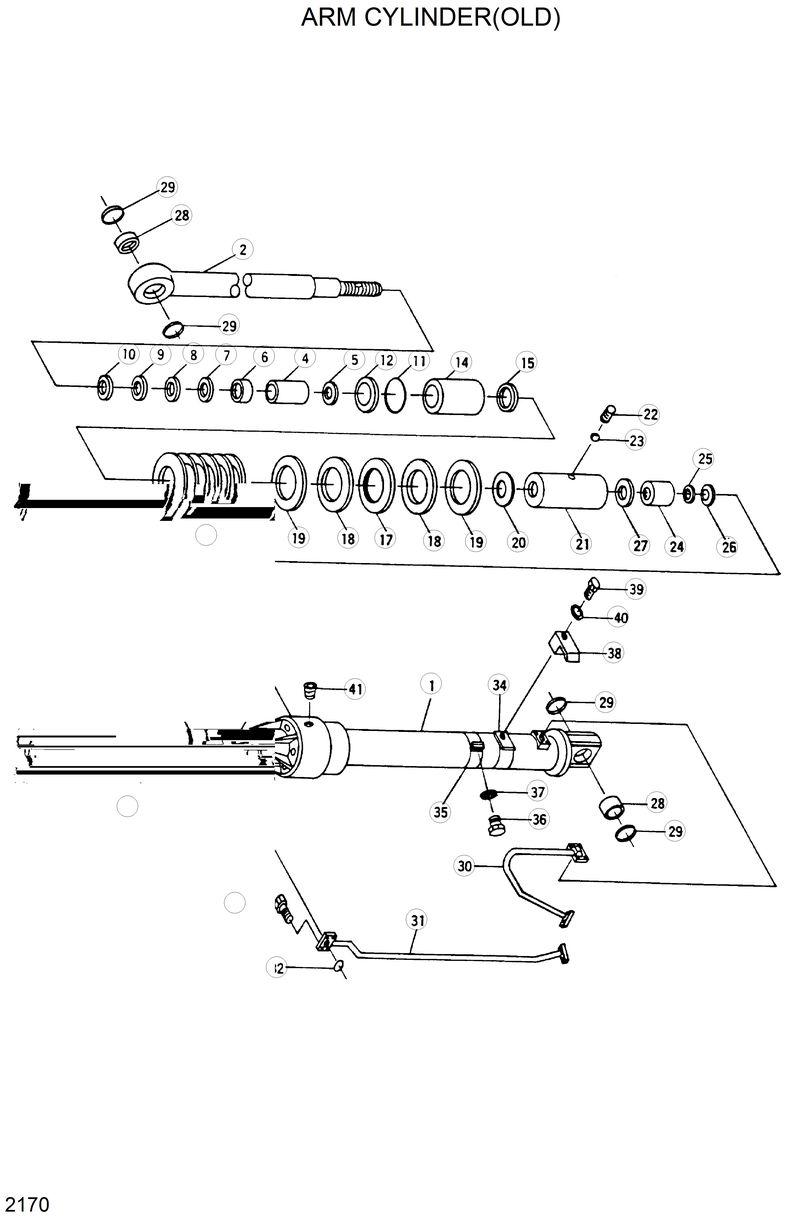 Схема запчастей Hyundai R290LC - ARM CYLINDER(OLD) 