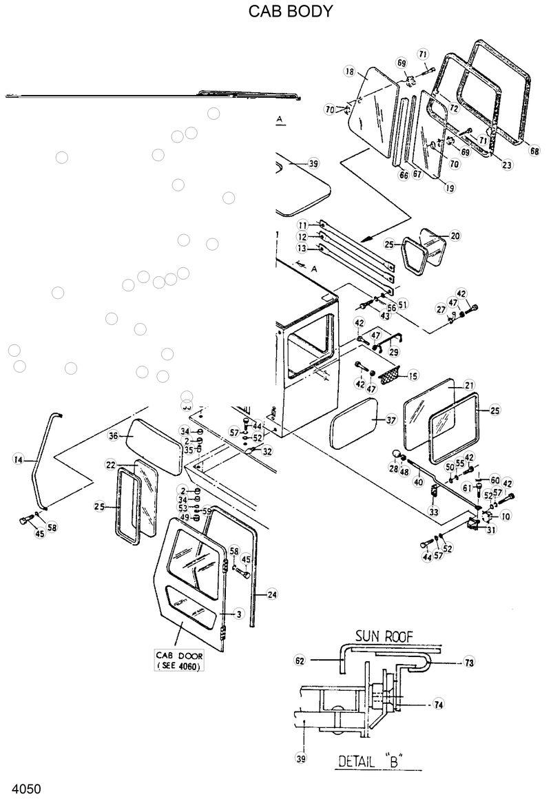 Схема запчастей Hyundai R290LC - CAB BODY 