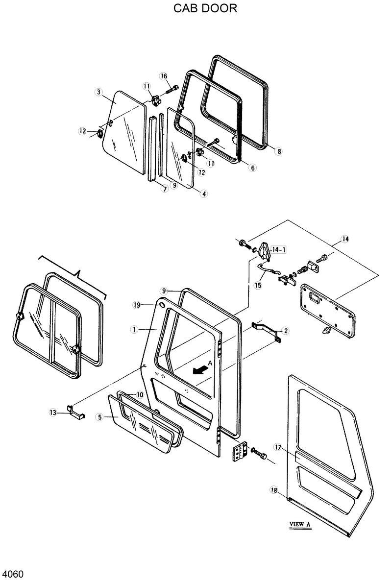 Схема запчастей Hyundai R290LC - CAB DOOR 