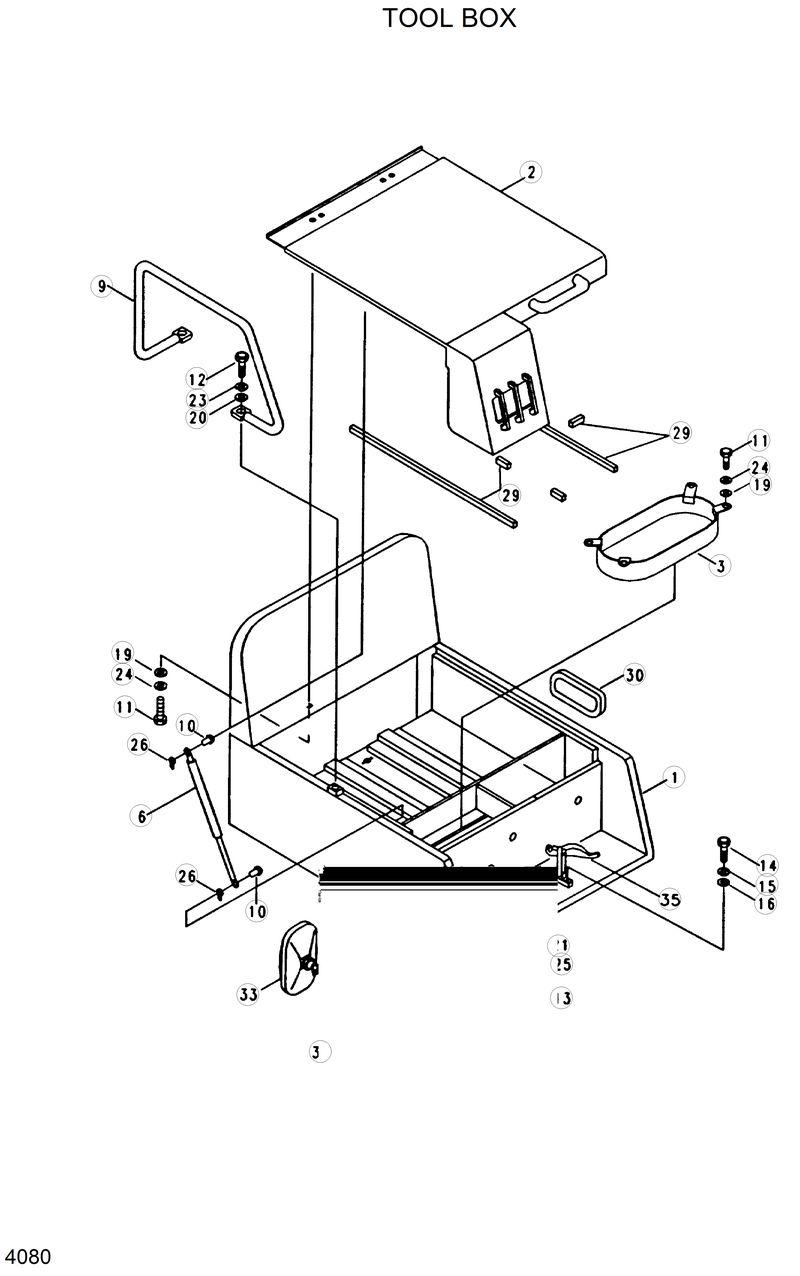 Схема запчастей Hyundai R290LC - TOOL BOX 