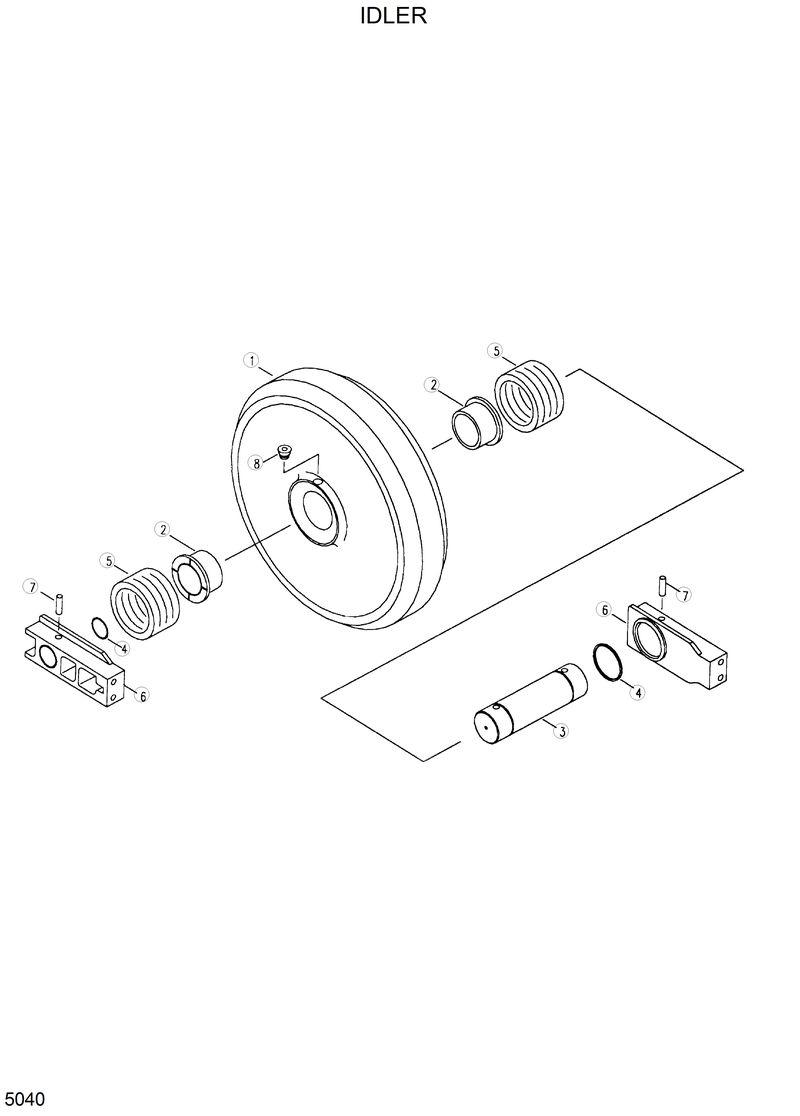 Схема запчастей Hyundai R290LC - IDLER 