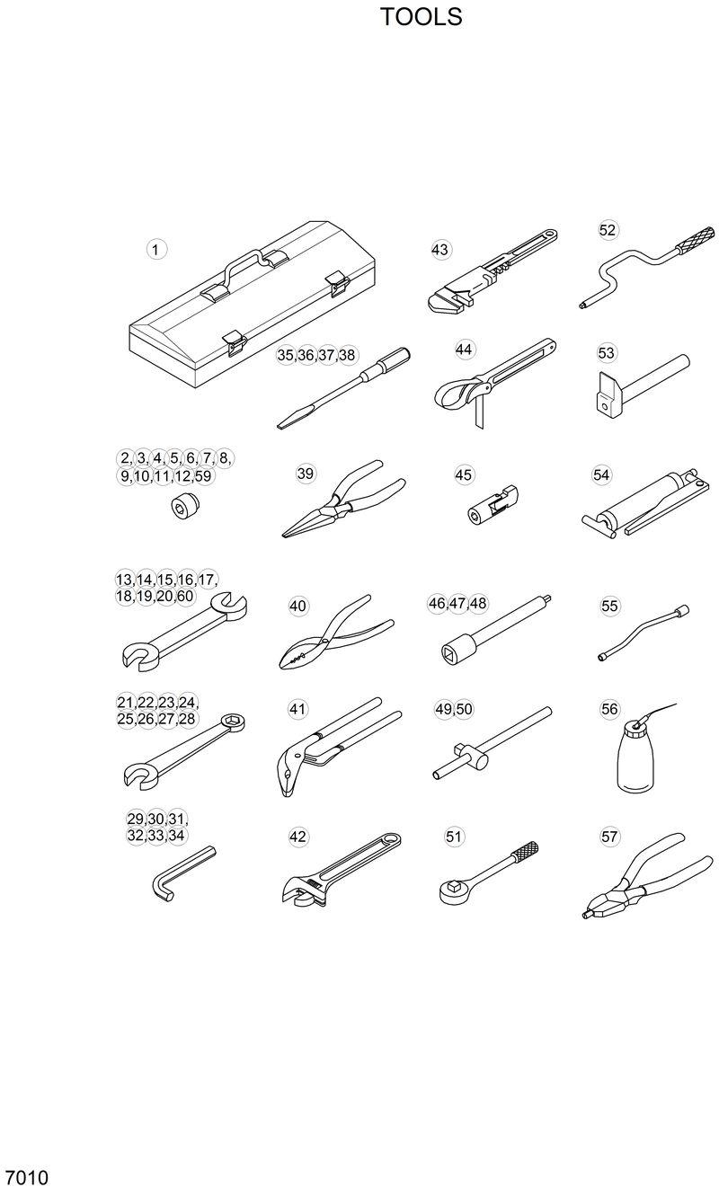 Схема запчастей Hyundai R290LC - TOOLS 