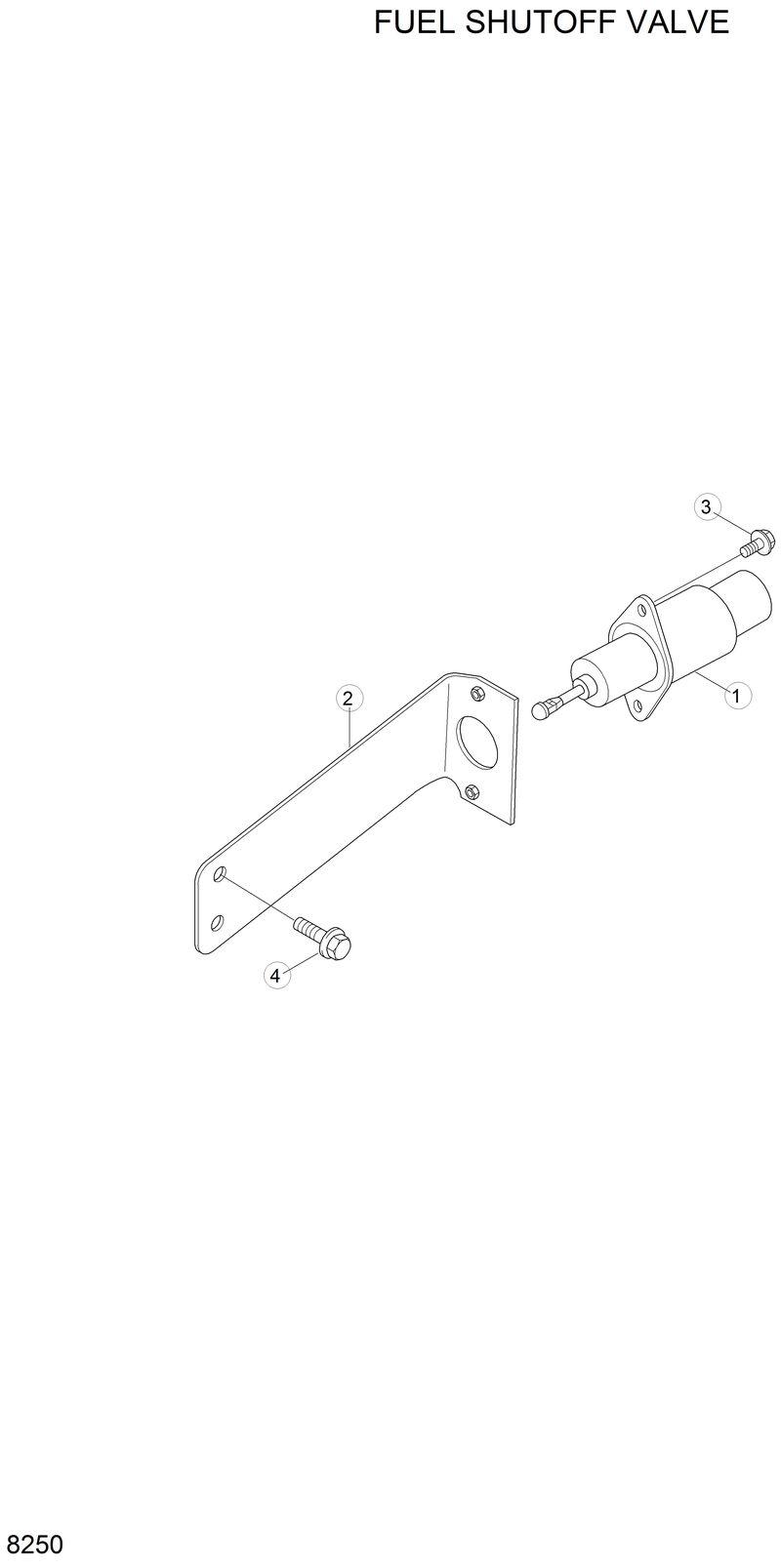 Схема запчастей Hyundai R290LC - FUEL SHUTOFF VALVE 