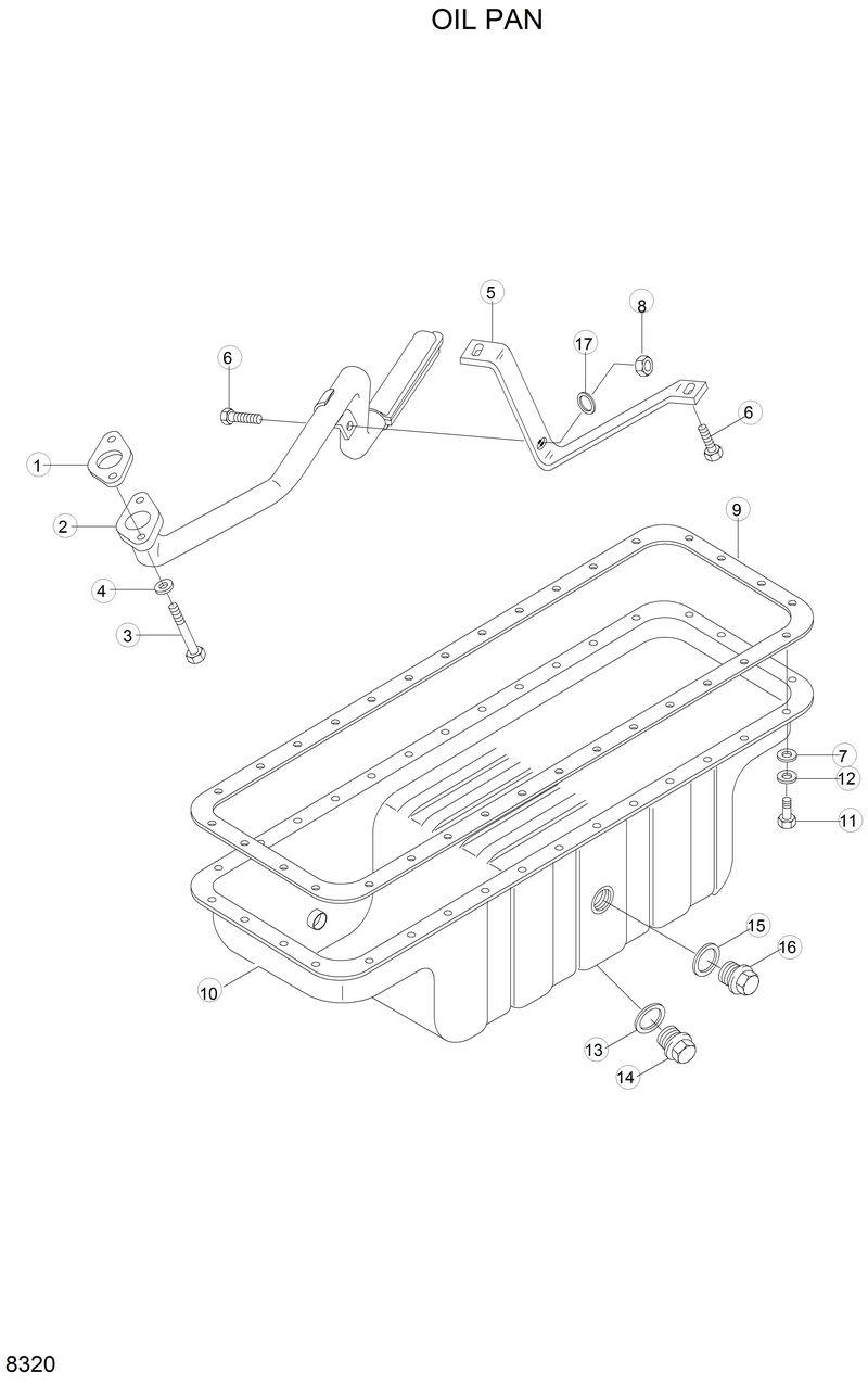 Схема запчастей Hyundai R290LC - OIL PAN 