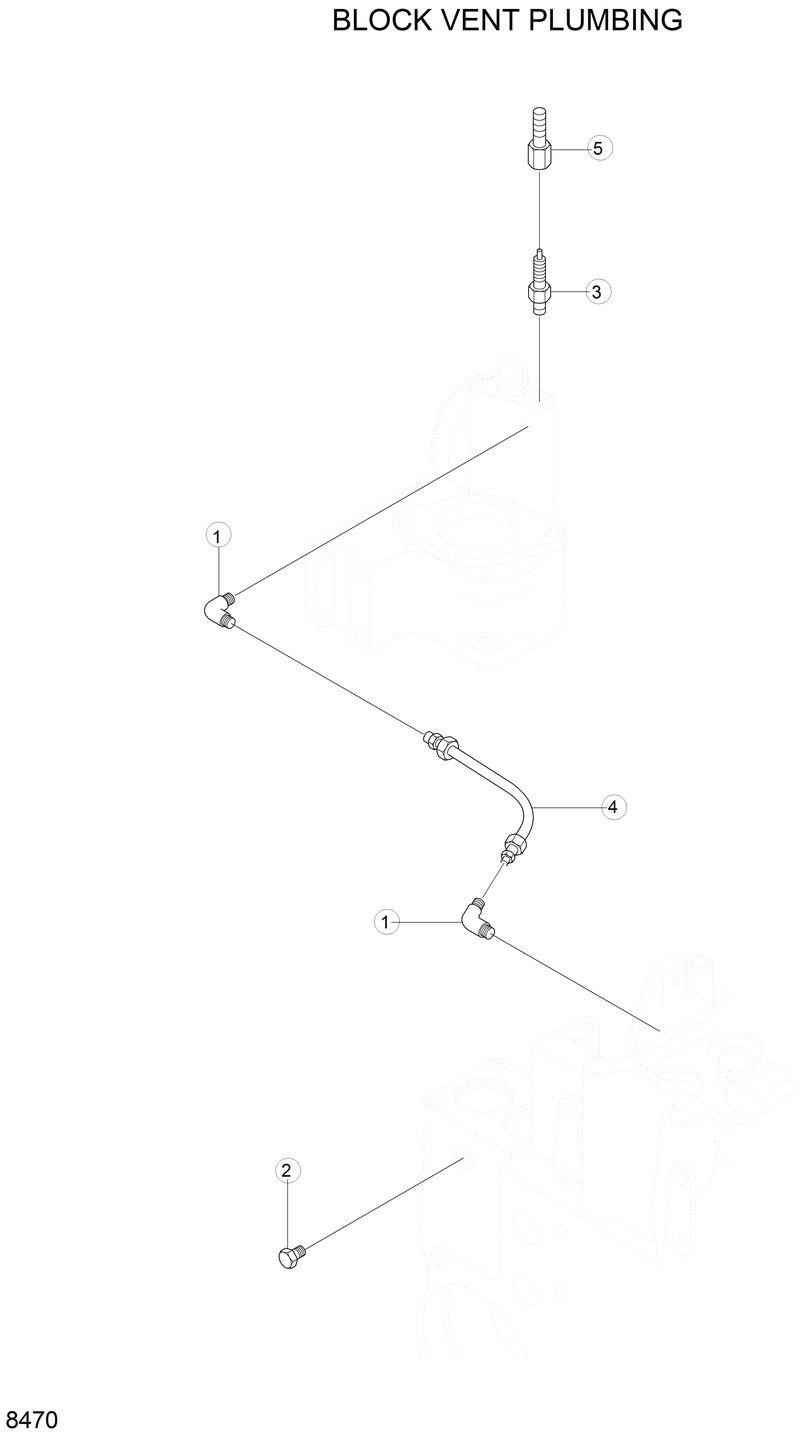Схема запчастей Hyundai R290LC - BLOCK VENT PLUMBING 