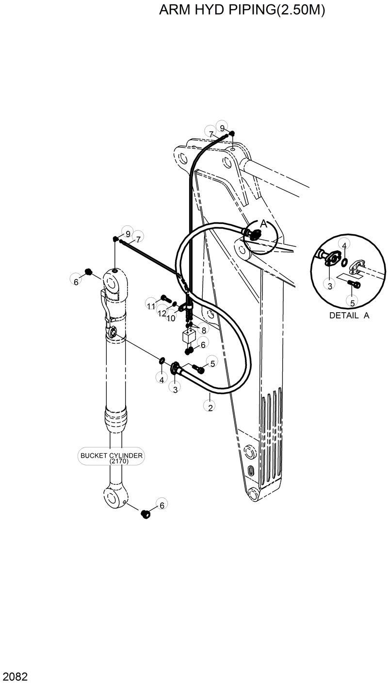 Схема запчастей Hyundai R320LC - ARM HYD PIPING(2.50M) 