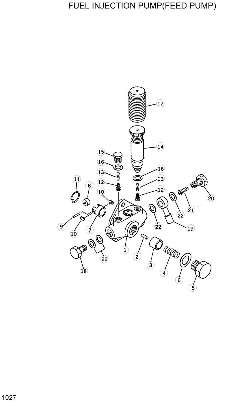 Схема запчастей Hyundai R420 - FUEL INJECTION PUMP(FEED PUMP) 