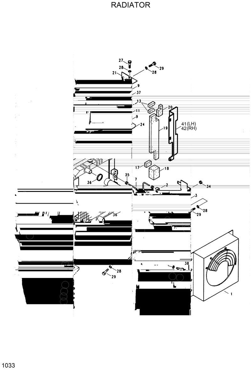 Схема запчастей Hyundai R420 - RADIATOR 