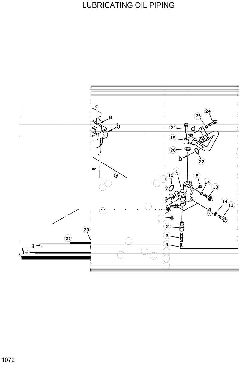 Схема запчастей Hyundai R420 - LUBRICATING OIL PIPING 