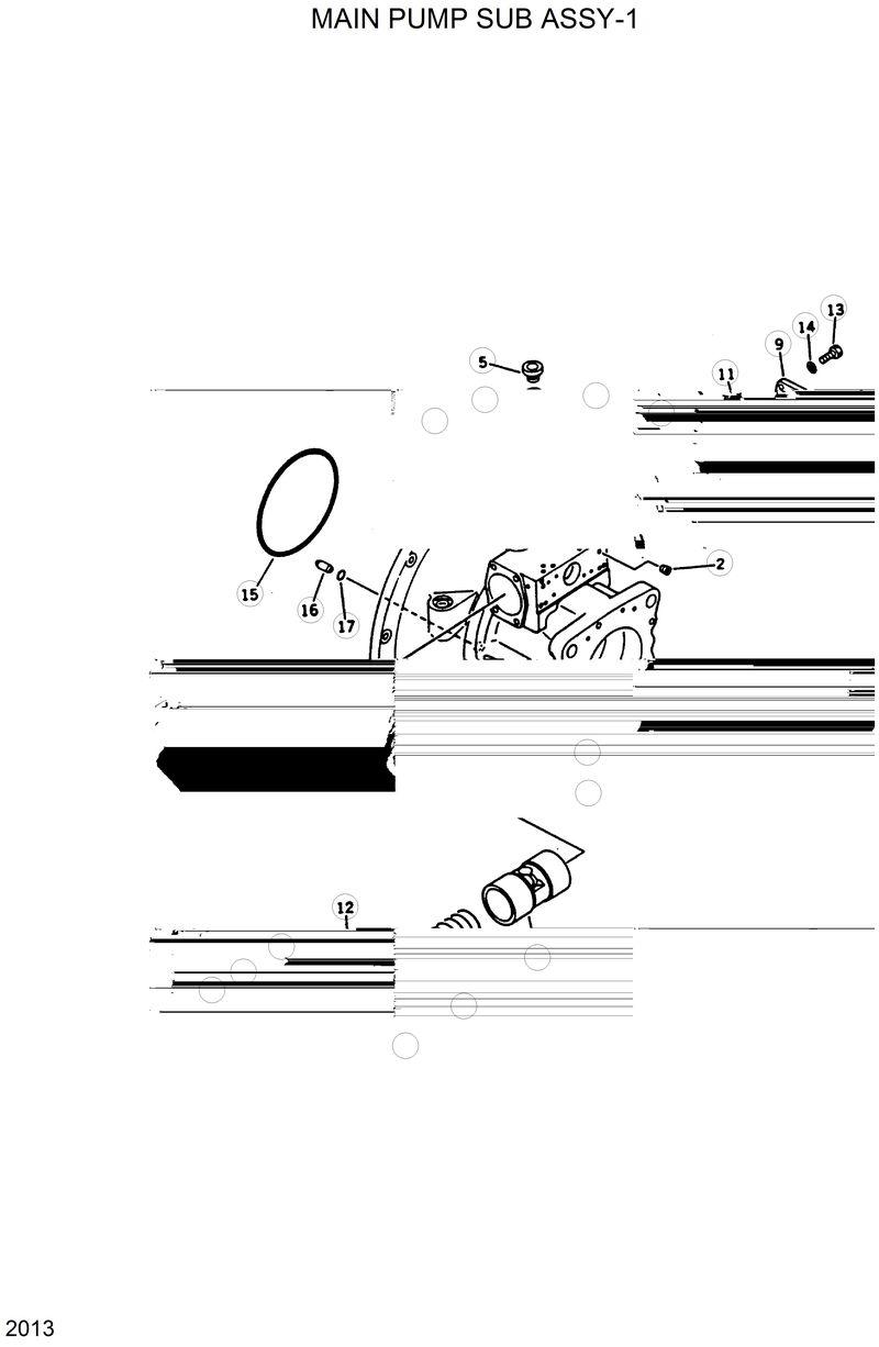 Схема запчастей Hyundai R420 - MAIN PUMP SUB ASSY(1/6) 