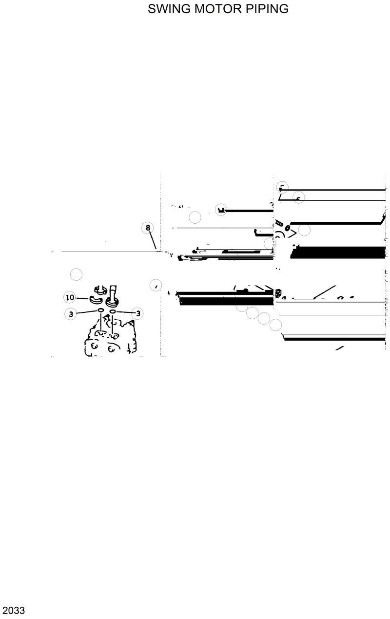 Схема запчастей Hyundai R420 - SWING MOTOR PIPING 