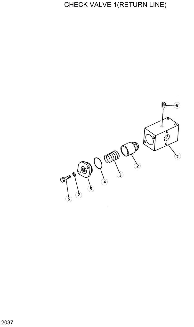 Схема запчастей Hyundai R420 - CHECK VALVE 1(RETURN LINE) 