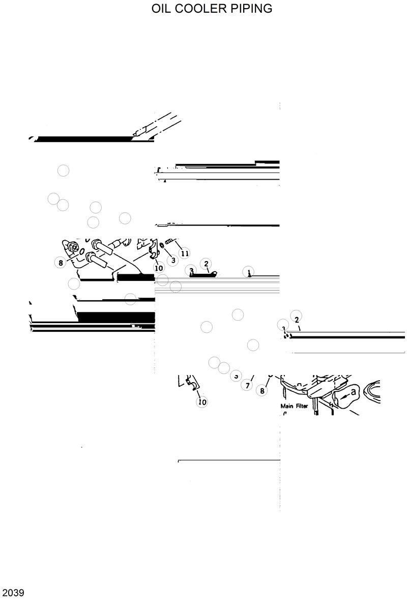 Схема запчастей Hyundai R420 - OIL COOLER PIPING 