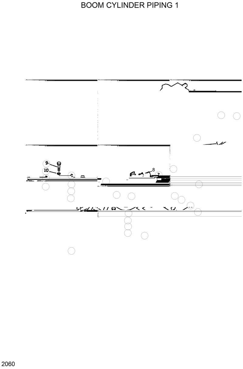 Схема запчастей Hyundai R420 - BOOM CYLINDER PIPING 1 