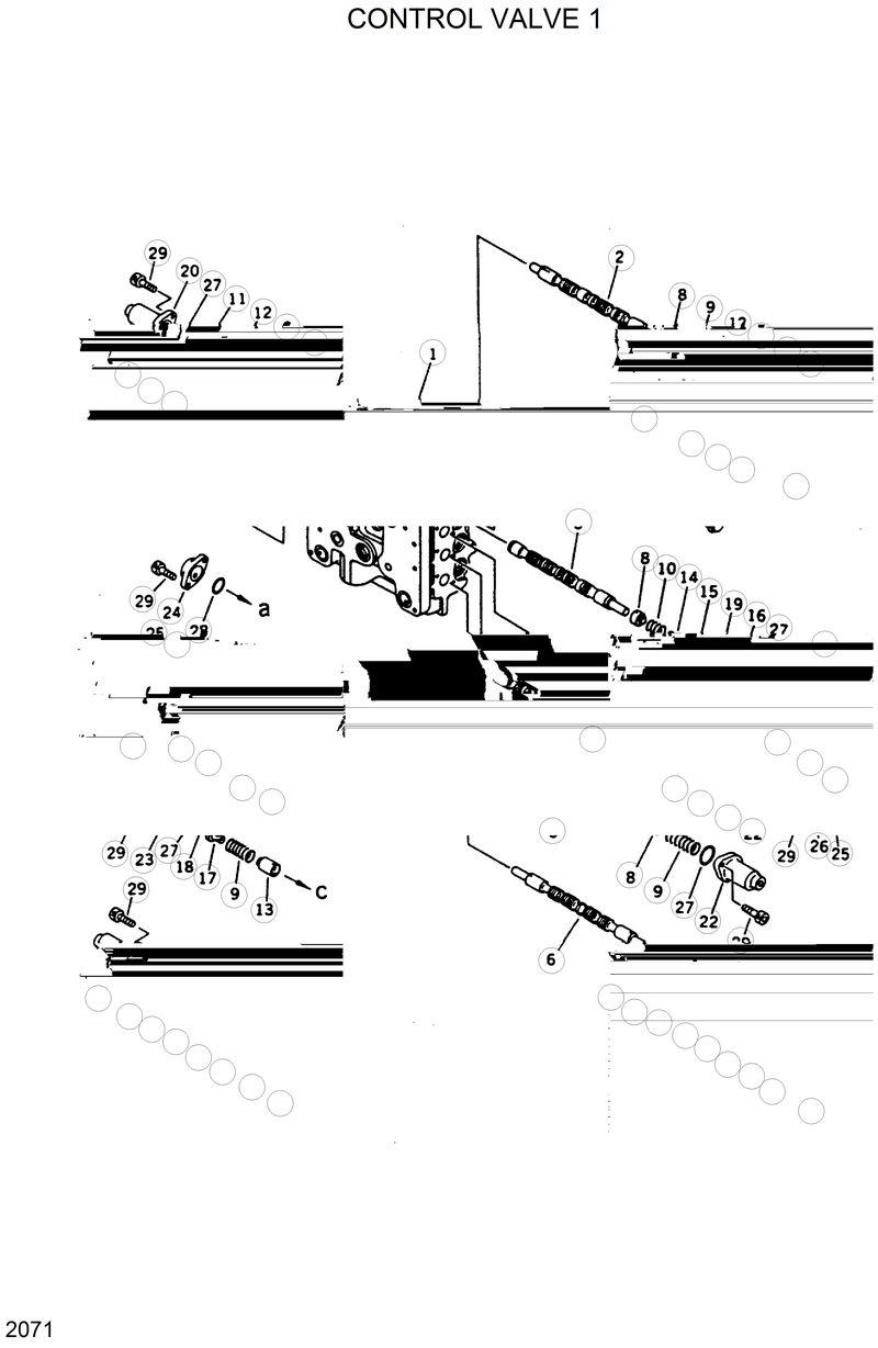 Схема запчастей Hyundai R420 - CONTROL VALVE 1 