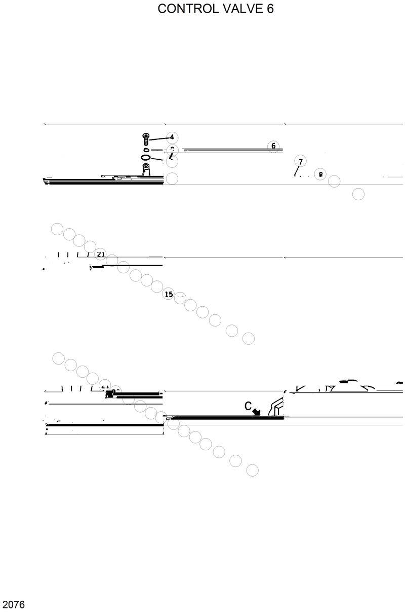 Схема запчастей Hyundai R420 - CONTROL VALVE 6 
