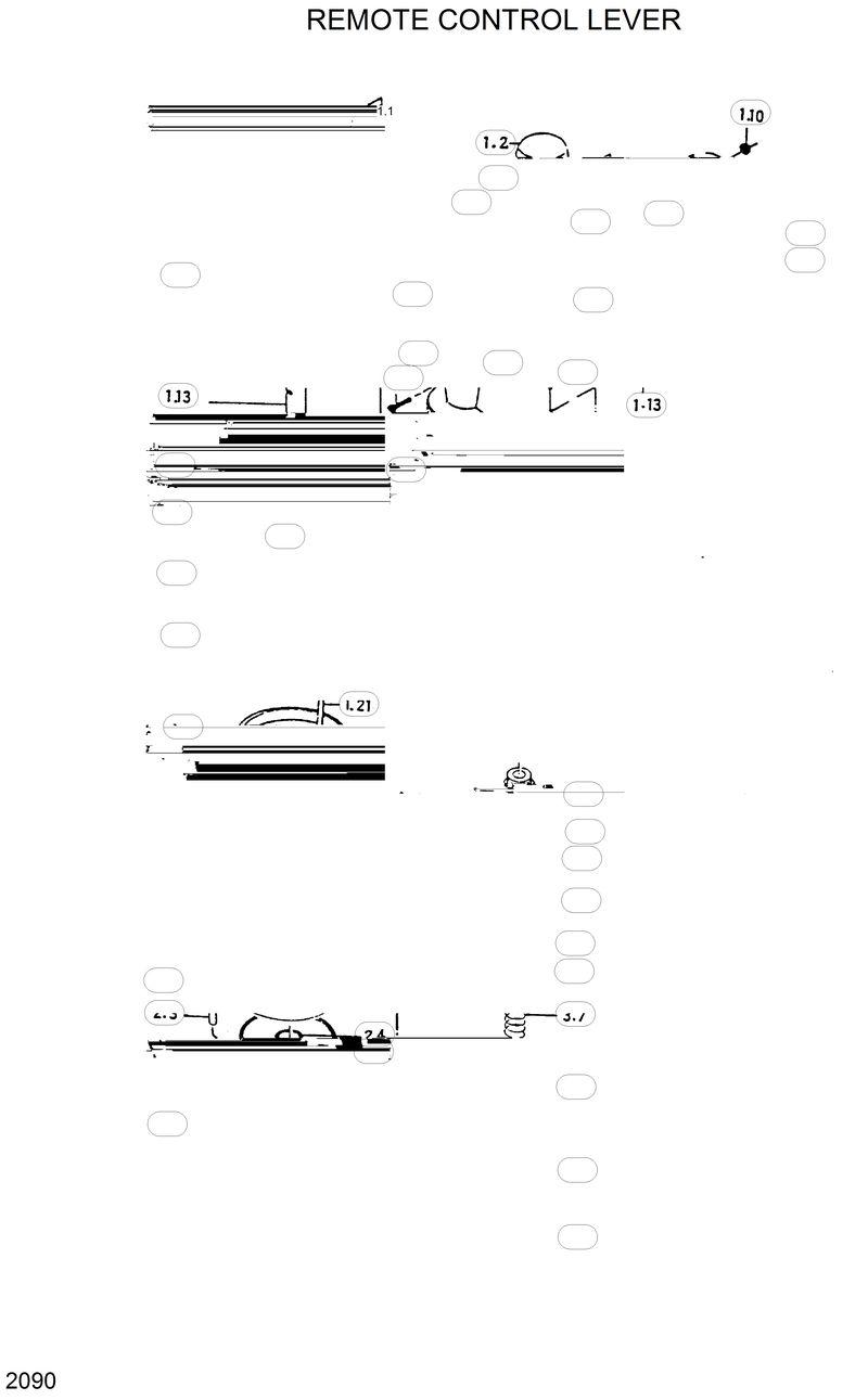 Схема запчастей Hyundai R420 - REMOTE CONTROL LEVER 