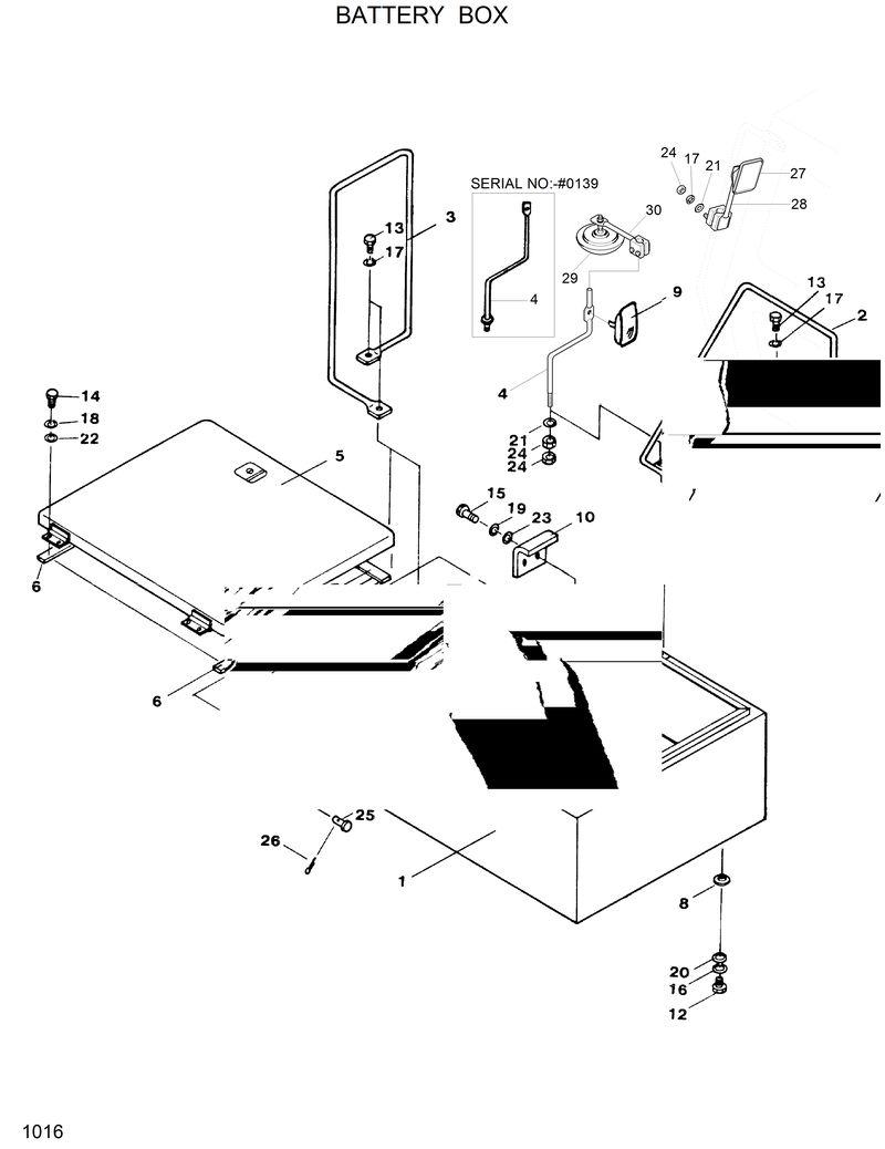 Схема запчастей Hyundai R120W - BATTERY BOX 