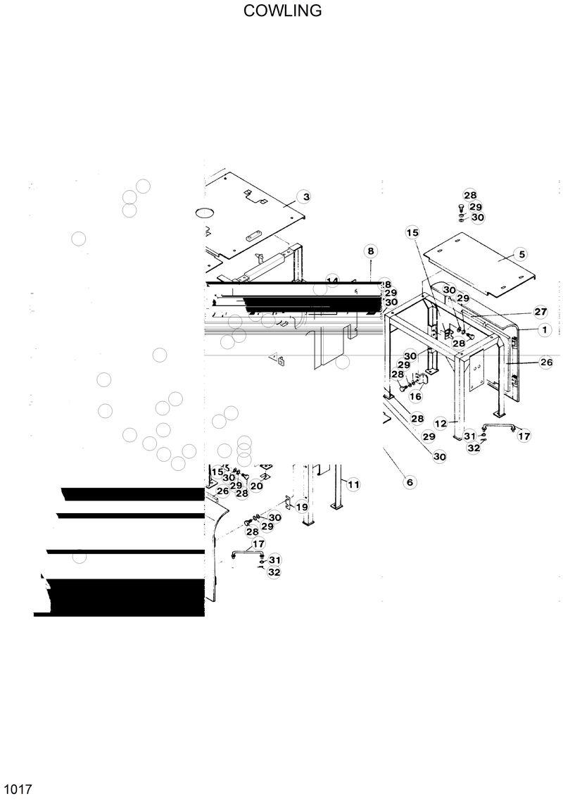 Схема запчастей Hyundai R120W - COWLING 