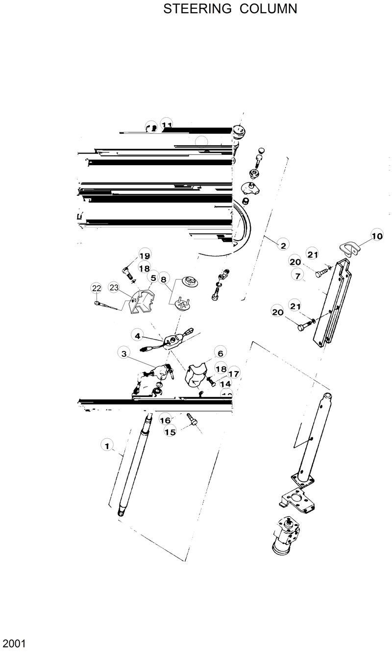 Схема запчастей Hyundai R120W - STEERING COLUMN 