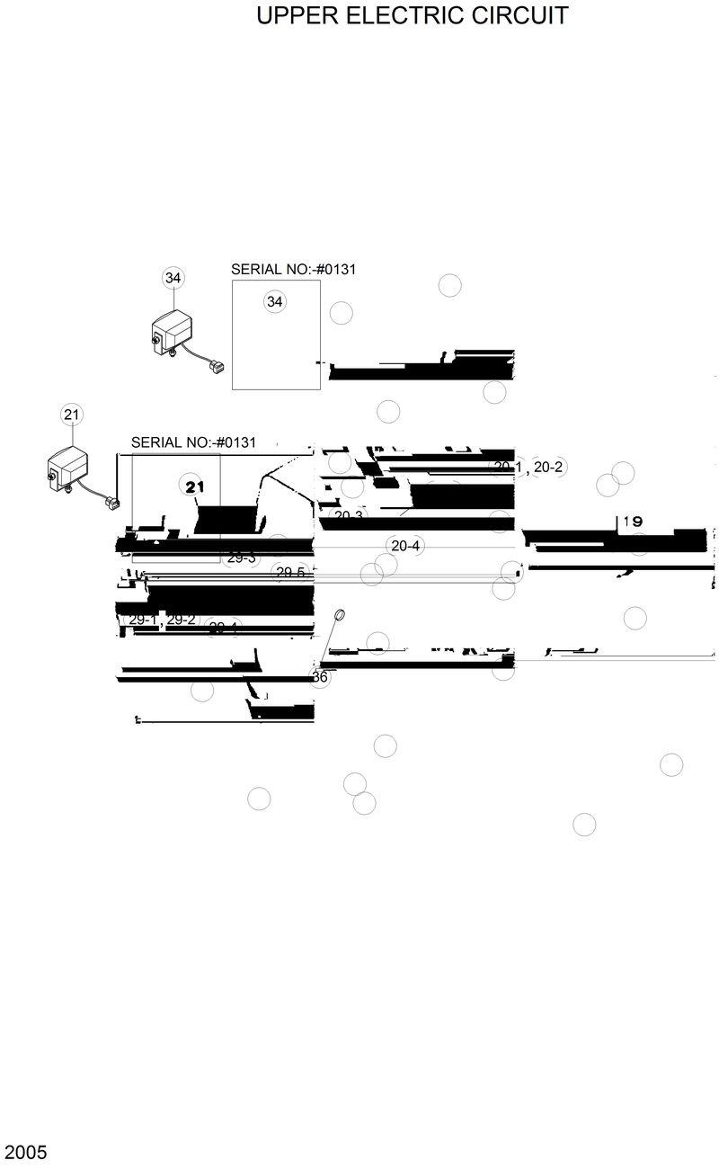 Схема запчастей Hyundai R120W - UPPER ELECTRIC CIRCUIT 