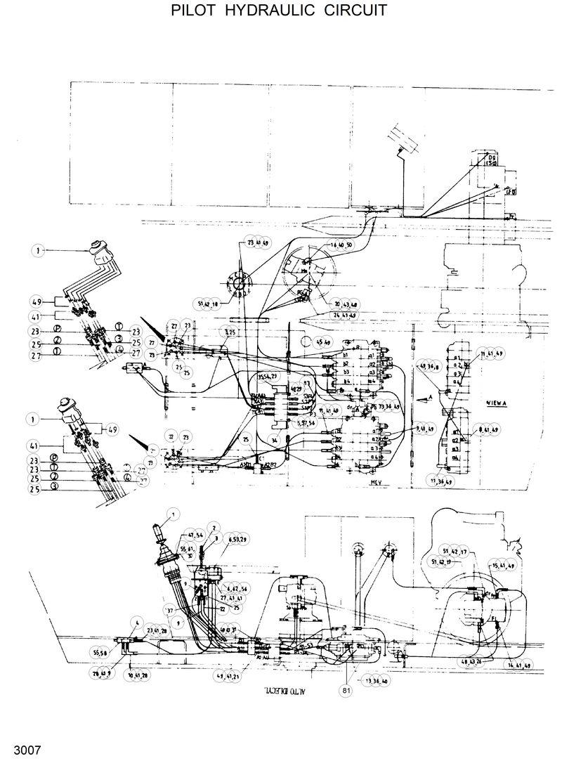 Схема запчастей Hyundai R120W - PILOT HYDRAULIC CIRCUIT 