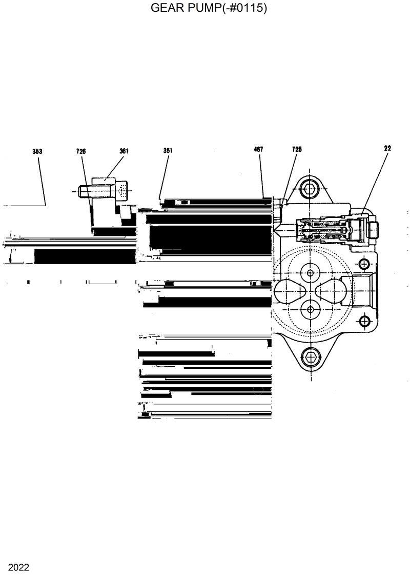 Схема запчастей Hyundai R130W - GEAR PUMP(-#0115) 