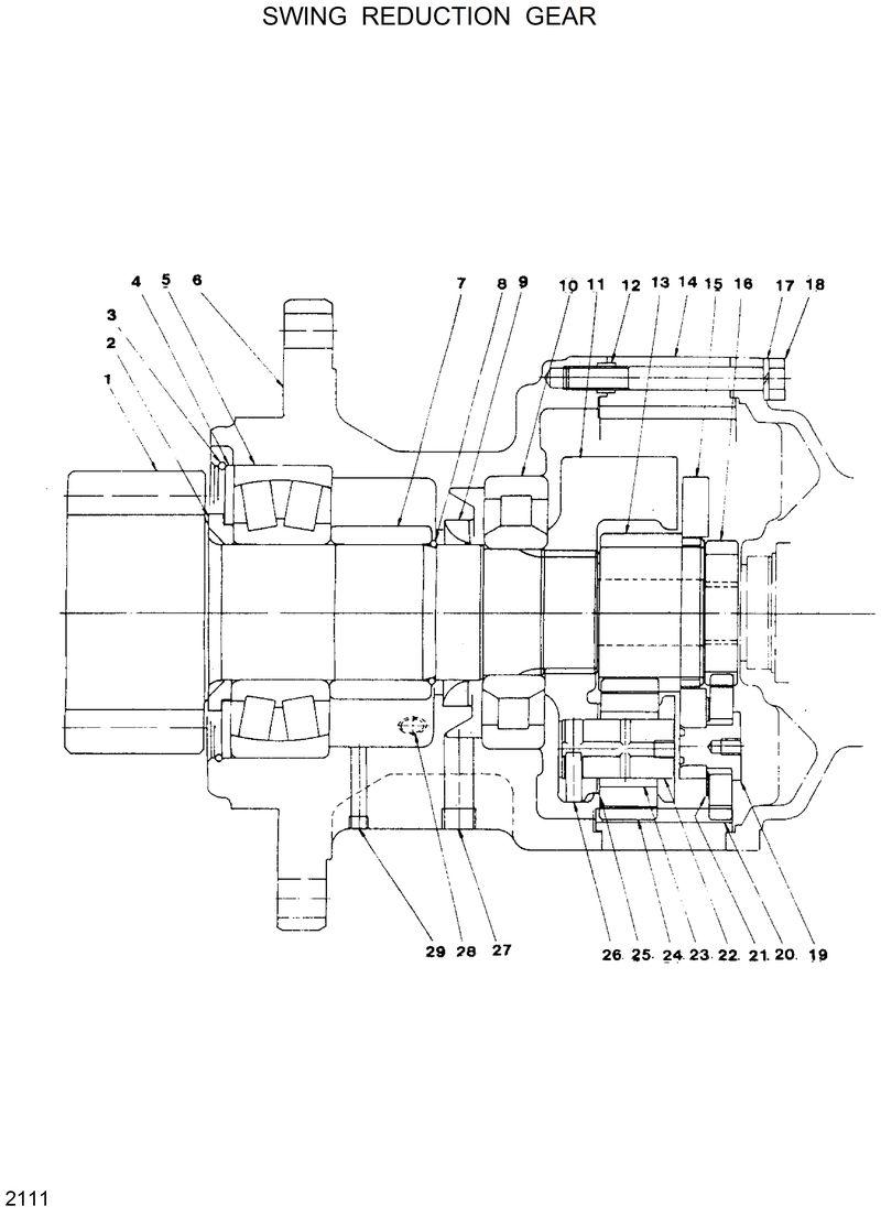 Схема запчастей Hyundai R130W - SWING REDUCTION GEAR 