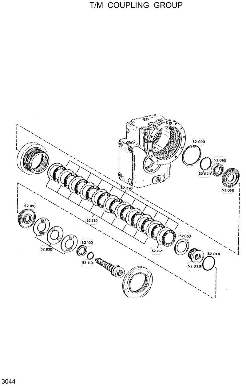 Схема запчастей Hyundai R130W - T/M COUPLING GROUP 