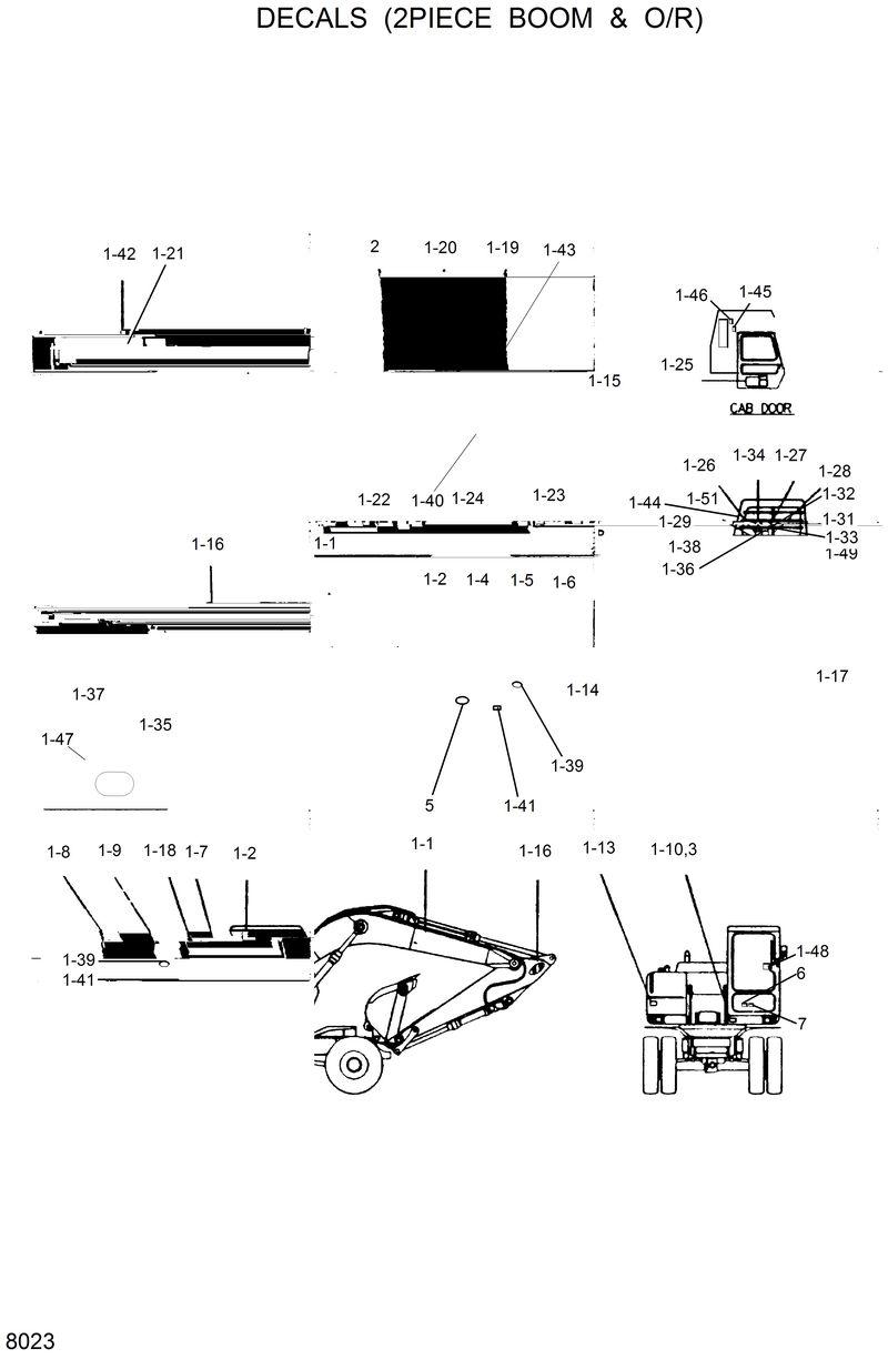 Схема запчастей Hyundai R130W - DECALS(2PCS BOOM &amp; O/R) 